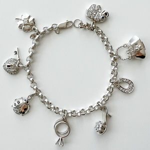 QVC Silver Charm Bracelet